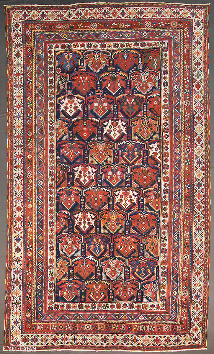 Antique Kalleh Persian Afshari Carpet (420x244 cm)